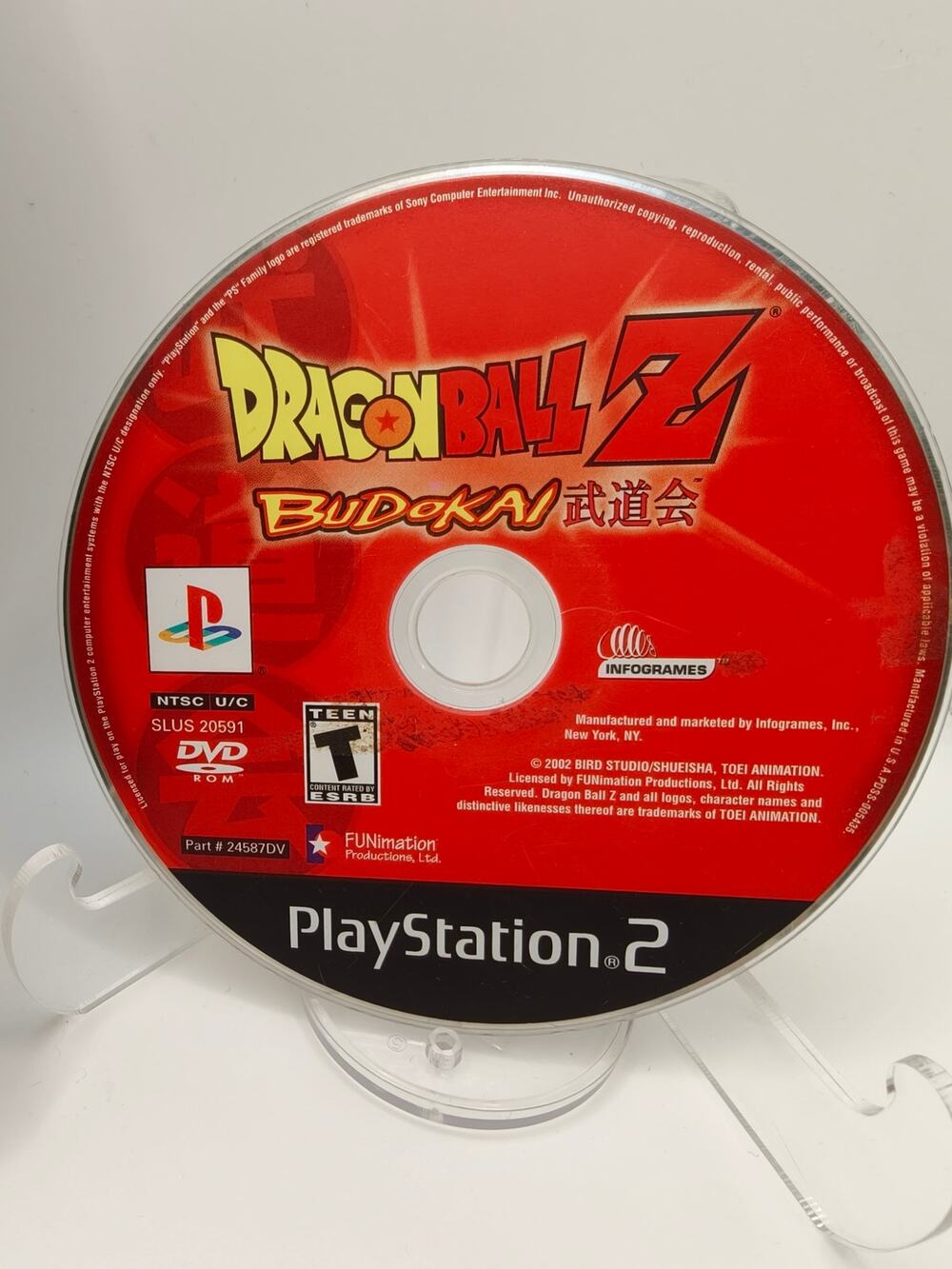 Dragon Ball Z Budokai PS2 Disc Only Tested Infogrames